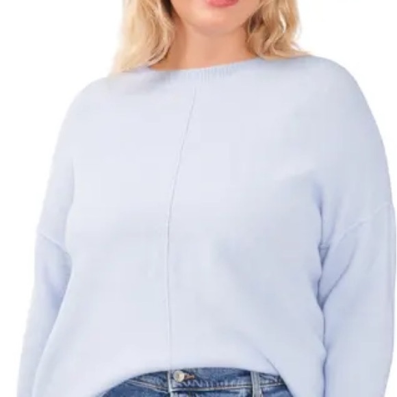 Vince Camuto pastel Crew Neck Sweater Soft Knit Relaxed Fit plus size XXL 2XL - Picture 1 of 9